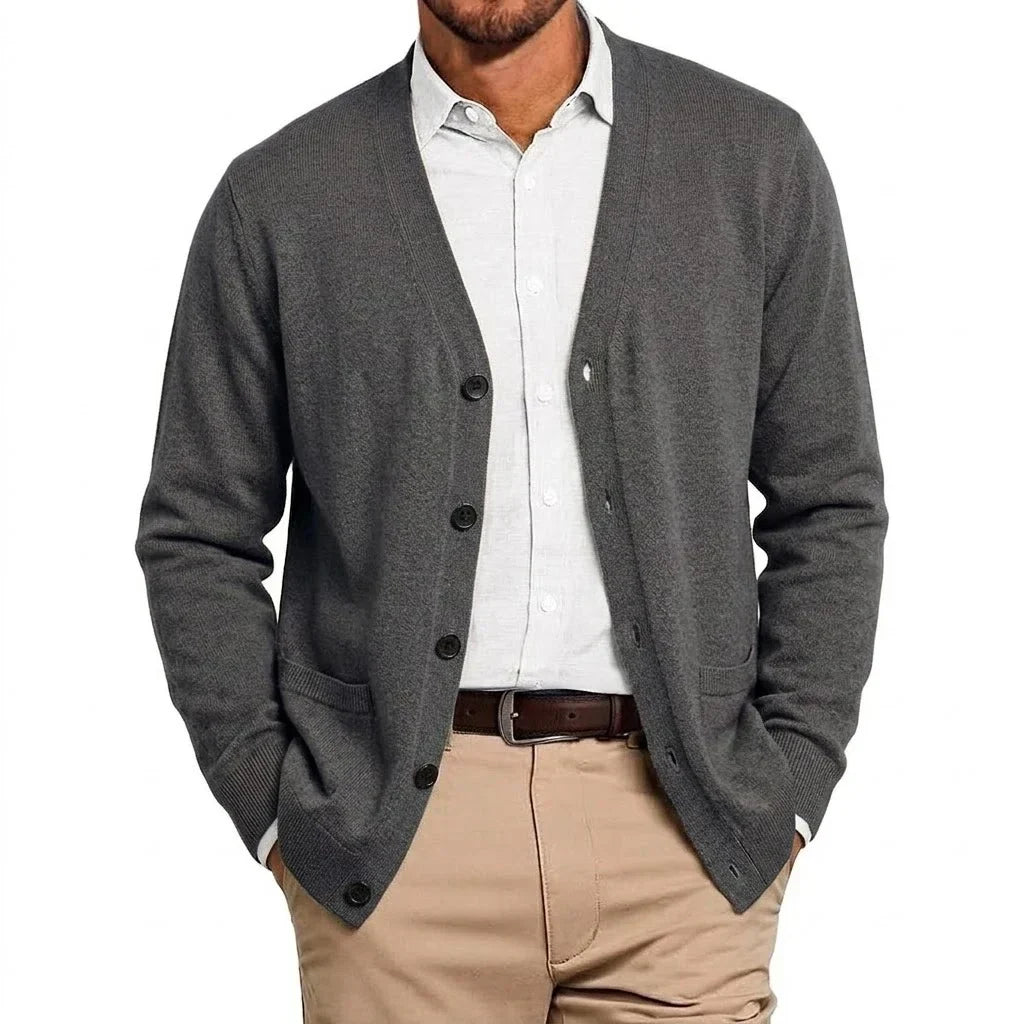 KNIT STAND COLLAR BLAZER FOR MEN