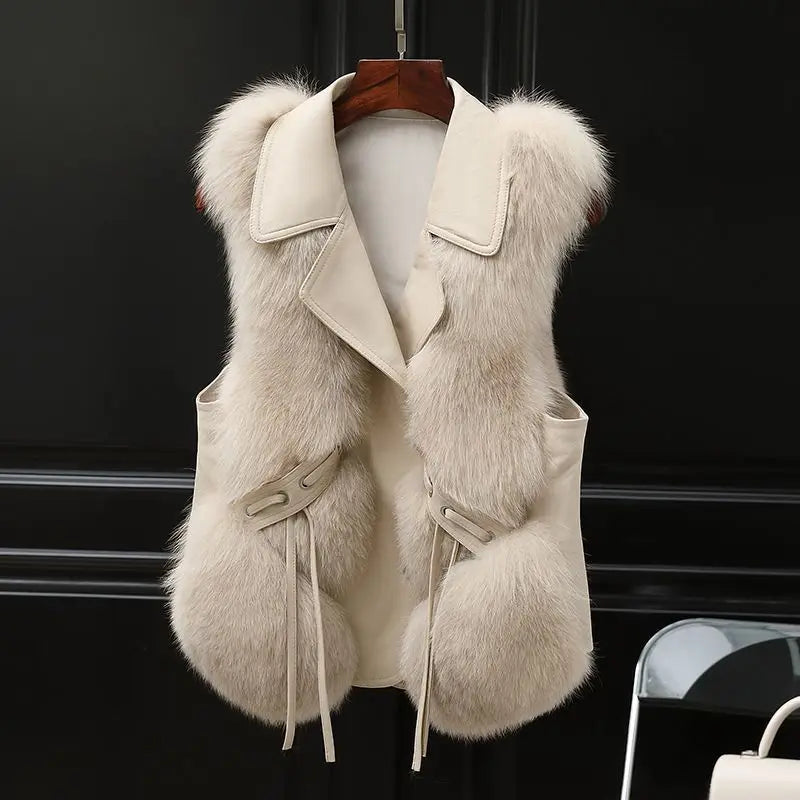 Kendall | Women's Fluffy Faux Fur Gilet with Lightweight Casual for Layering Vest