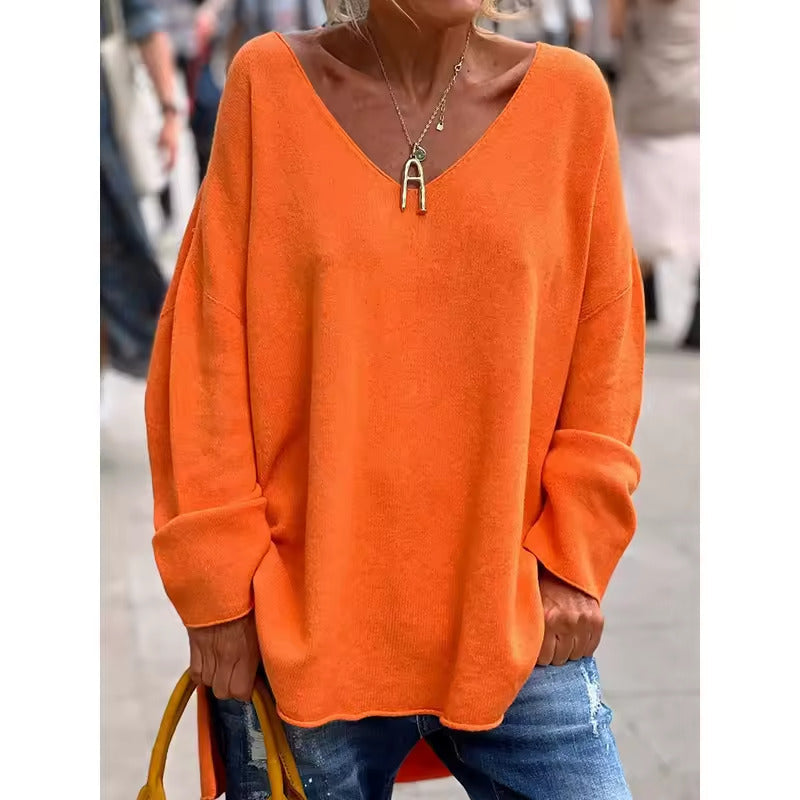 PAU - RELAXED FIT V-NECK BLOUSE