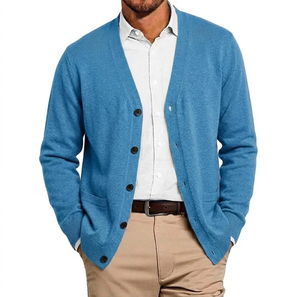 KNIT STAND COLLAR BLAZER FOR MEN