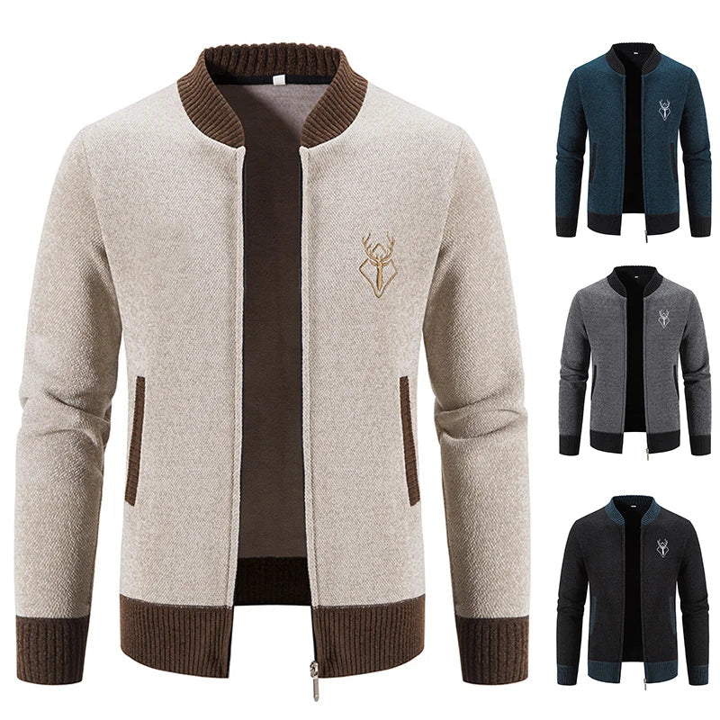 DEER ICON KNIT CARDIGAN FOR MEN