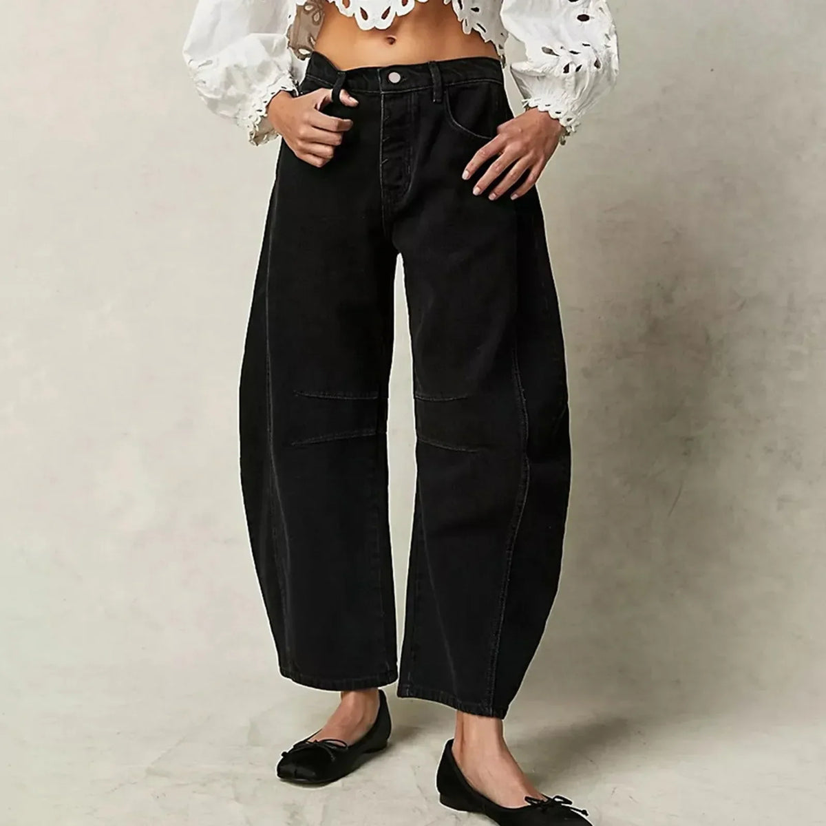 Valdena Cotton Wide-Leg Pants