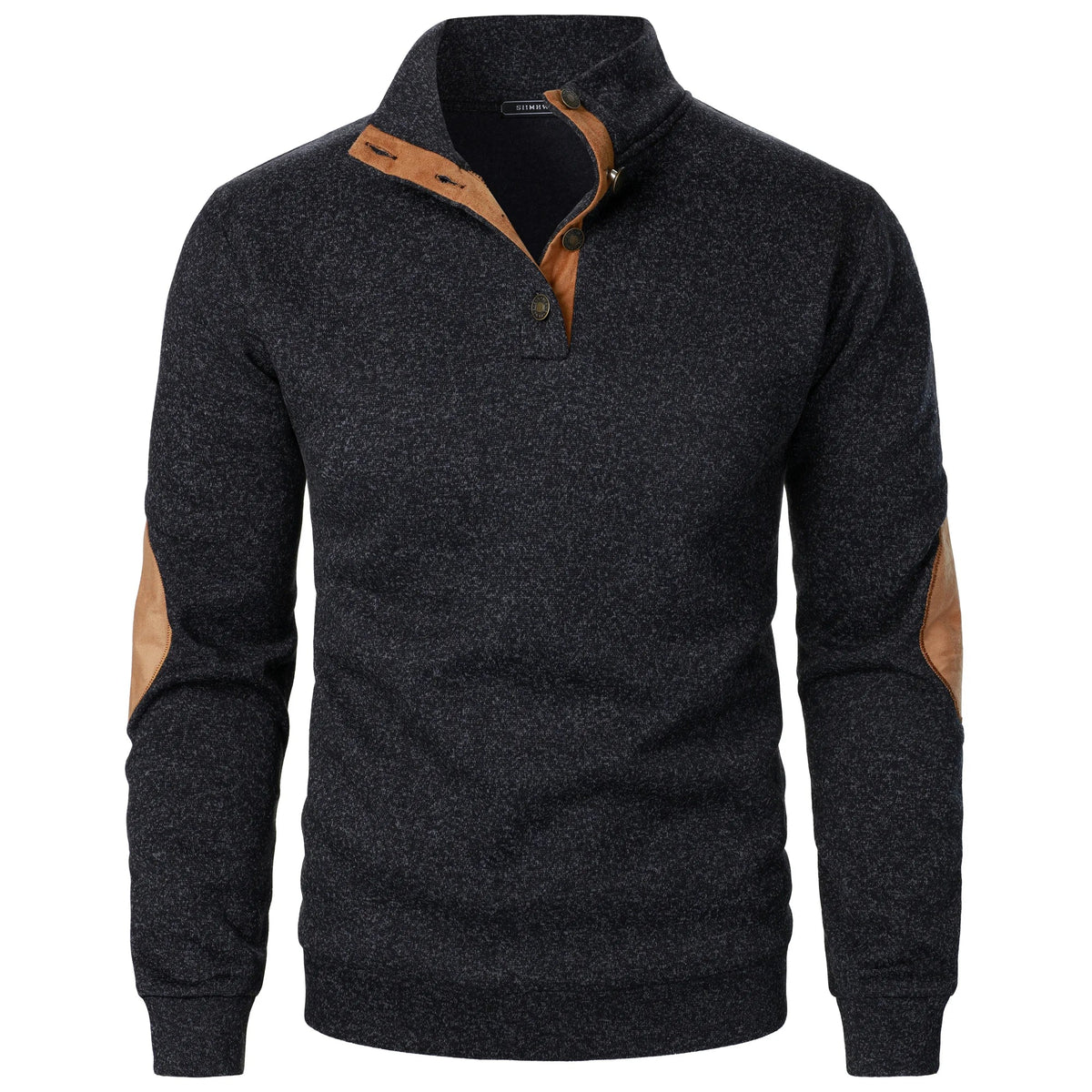 Men's Half-Zip Jumper with Contrast Trim