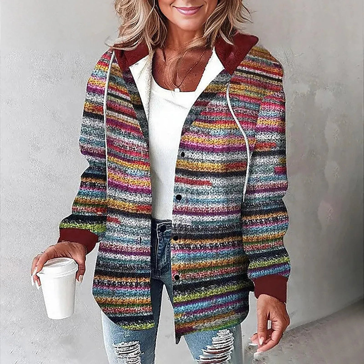 Veronique | Checkered Lined Cardigan