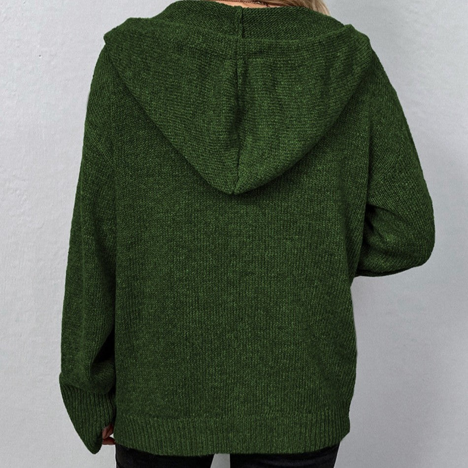 Women's Ribbed Knit Cardigan | Button-Front Winter Layer