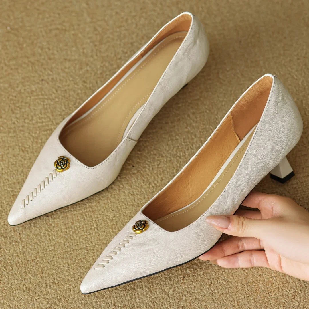 Mary Ann Leather Heels