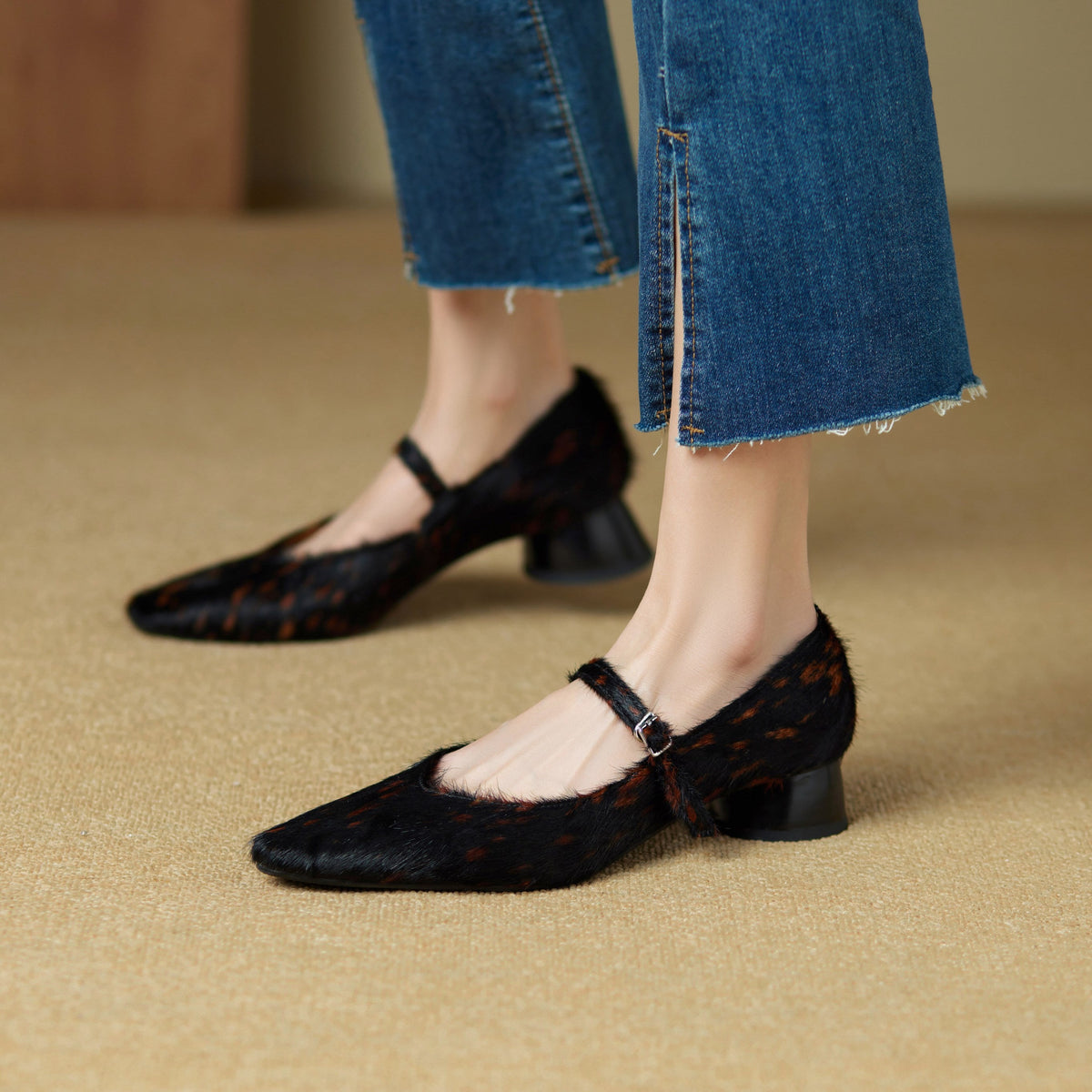 Luna Faux Fur Heels