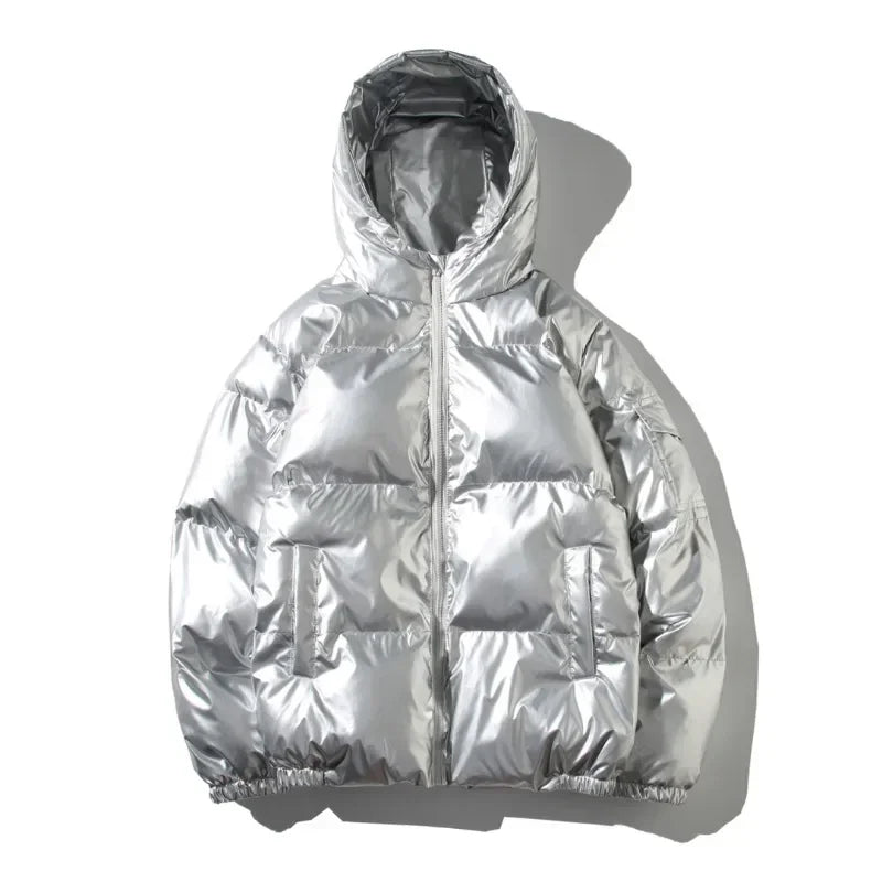 Women’s High-Shine Puffer Winter Jacket – Quilted Zip-Up Insulated Outerwear for Cold-Weather Travel Weekend and Everyday Seasonal Styling
