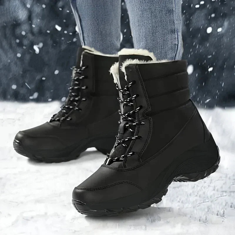 Women's Waterproof Snow Boots | Faux Fur Lined Winter Ankle Boots