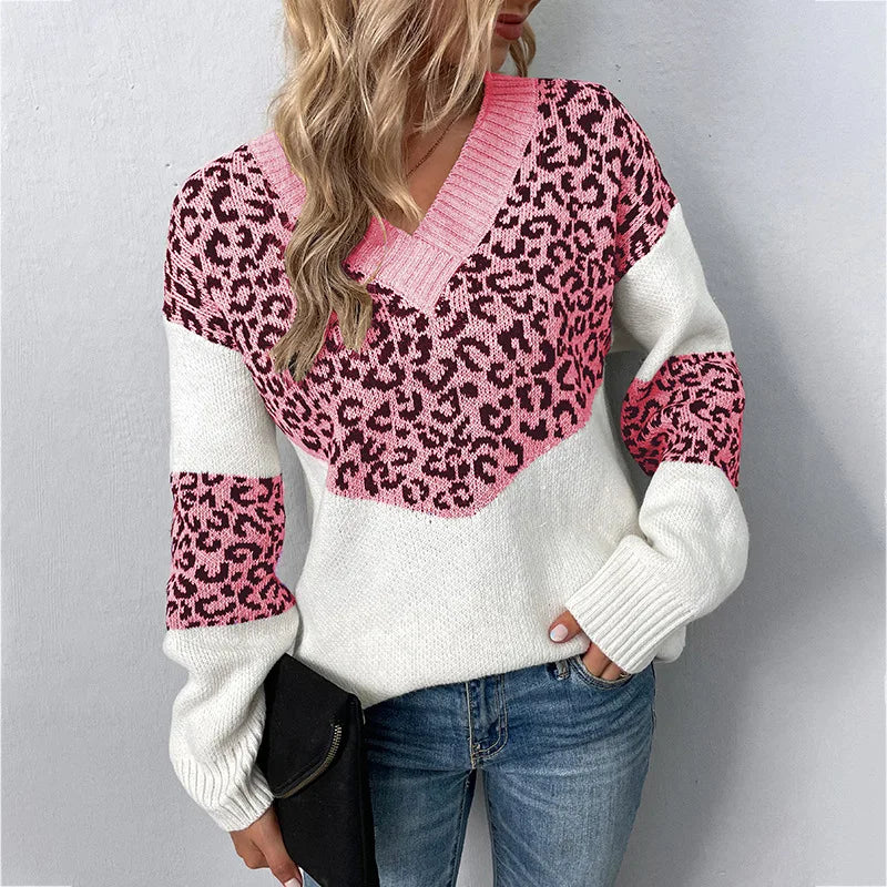 Josephine | V-neck Leopard Sweater