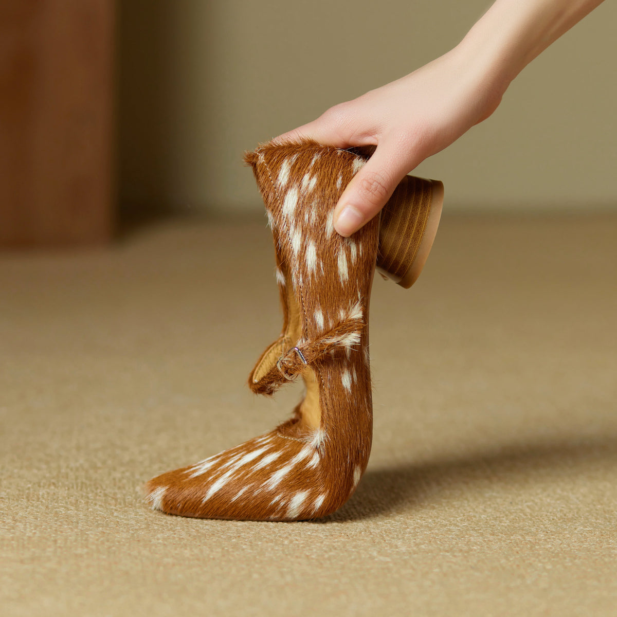 Luna Faux Fur Heels