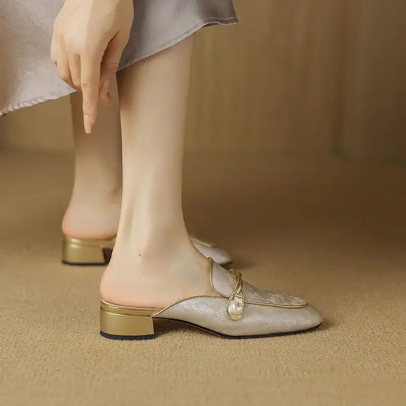 Florence Satin Mules
