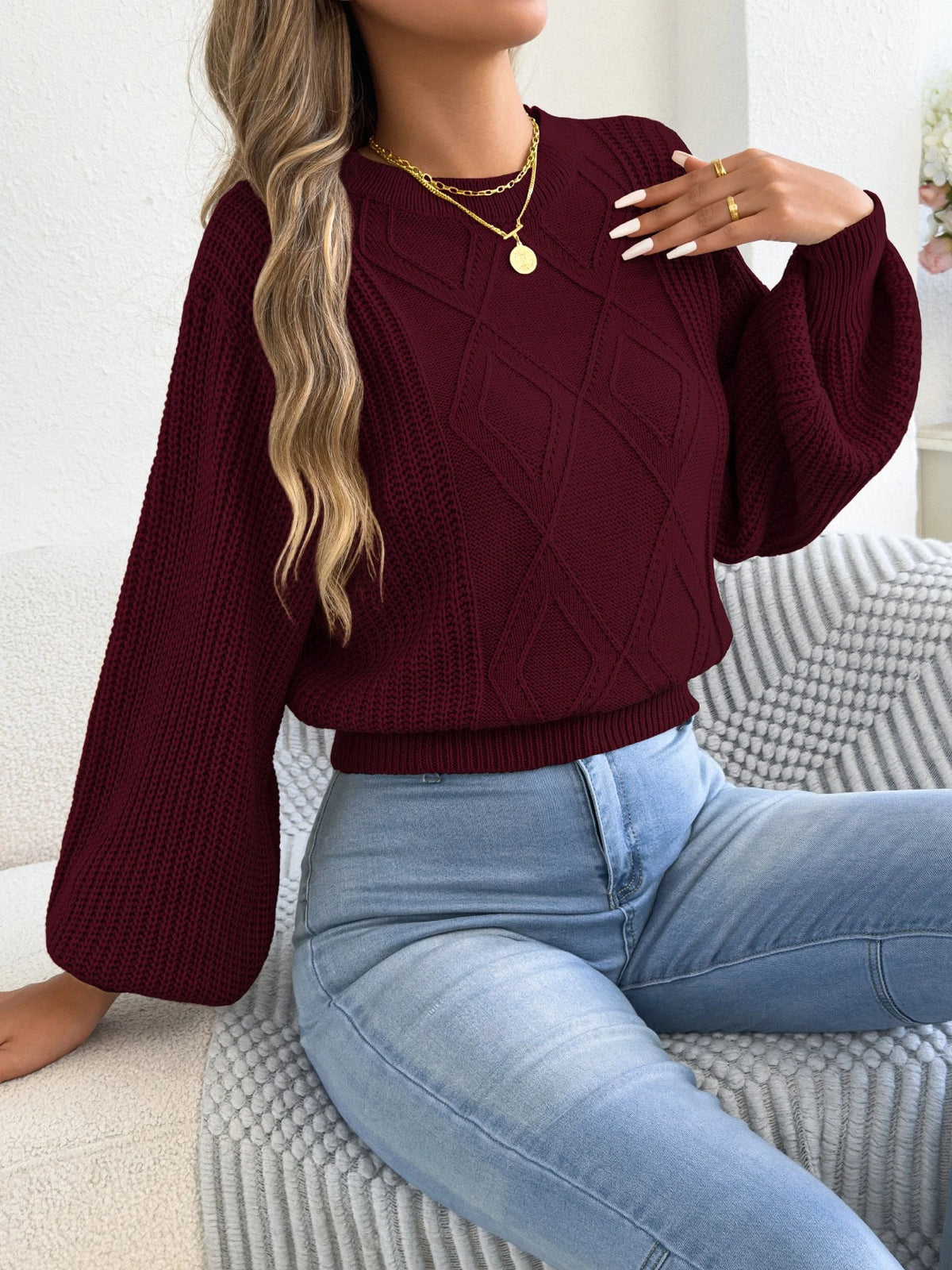 Raverno Knit Lantern Sweater