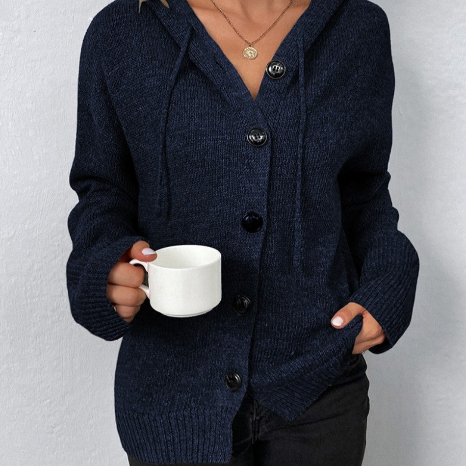 Women's Ribbed Knit Cardigan | Button-Front Winter Layer