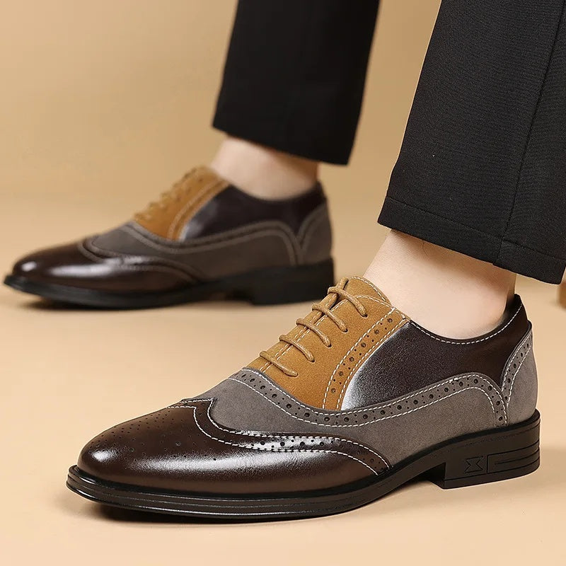 BROGUE LACE-UP SHOES FOR MEN