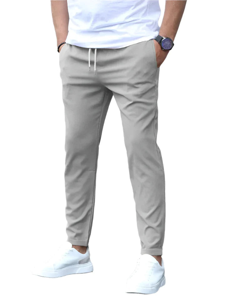 Men's Drawstring Stretch Tapered Pants