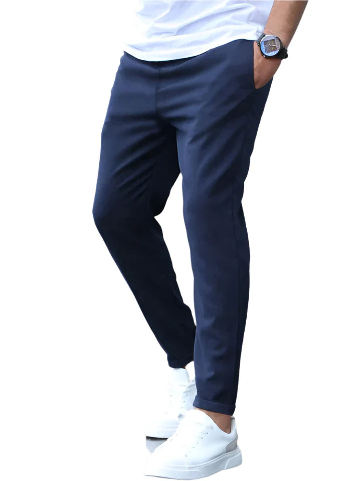 Men's Drawstring Stretch Tapered Pants