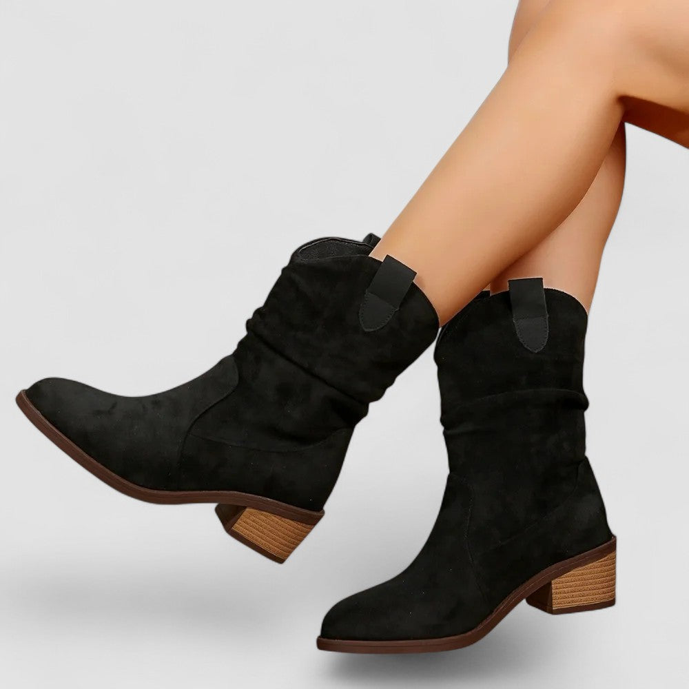Heidi | Block Heel Mid-Calf Boots