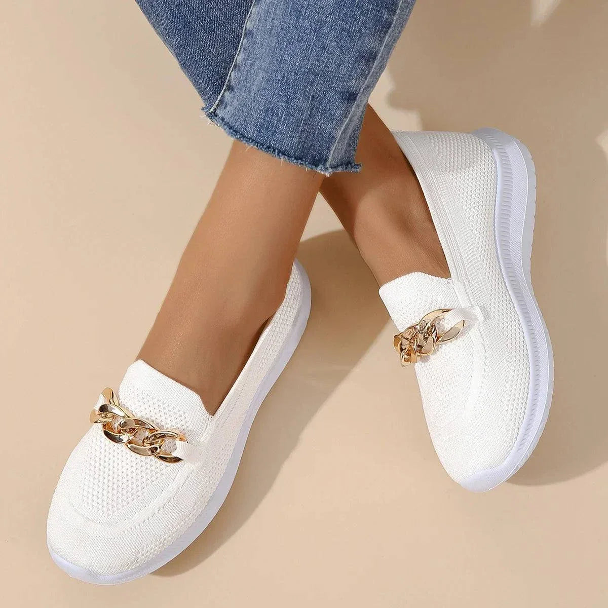 Aurelia Gold Knot Loafers