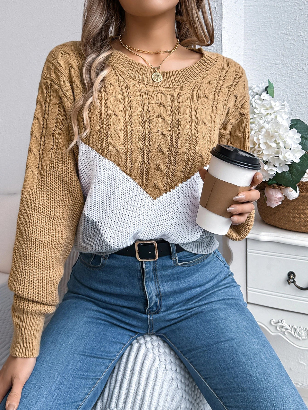 Beatrix | Chevron Stitch Sweater