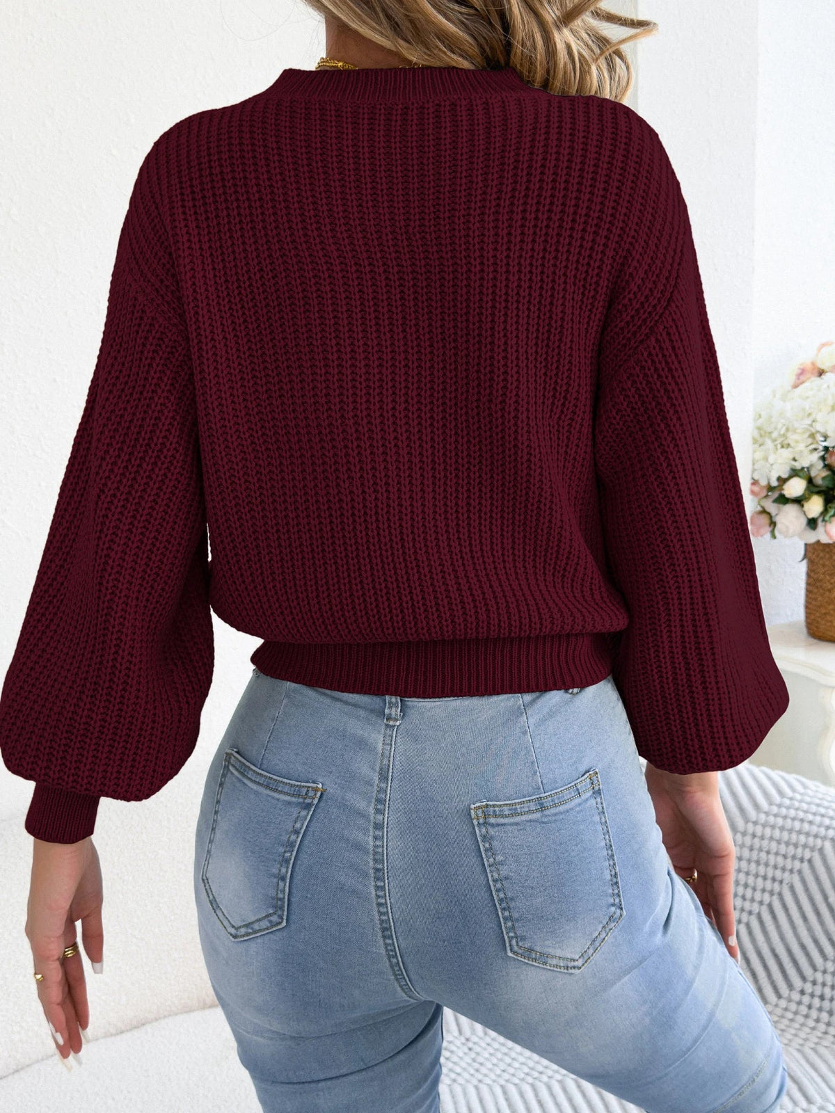 Raverno Knit Lantern Sweater
