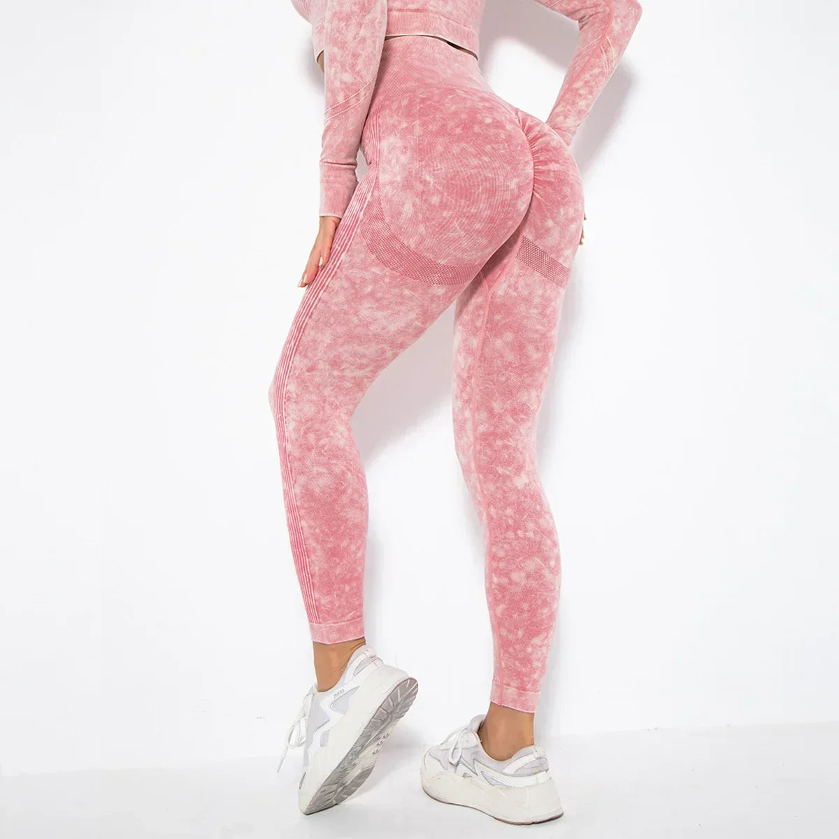 Women's Seamless Cropped Yoga Top Long Sleeve Crew Neck