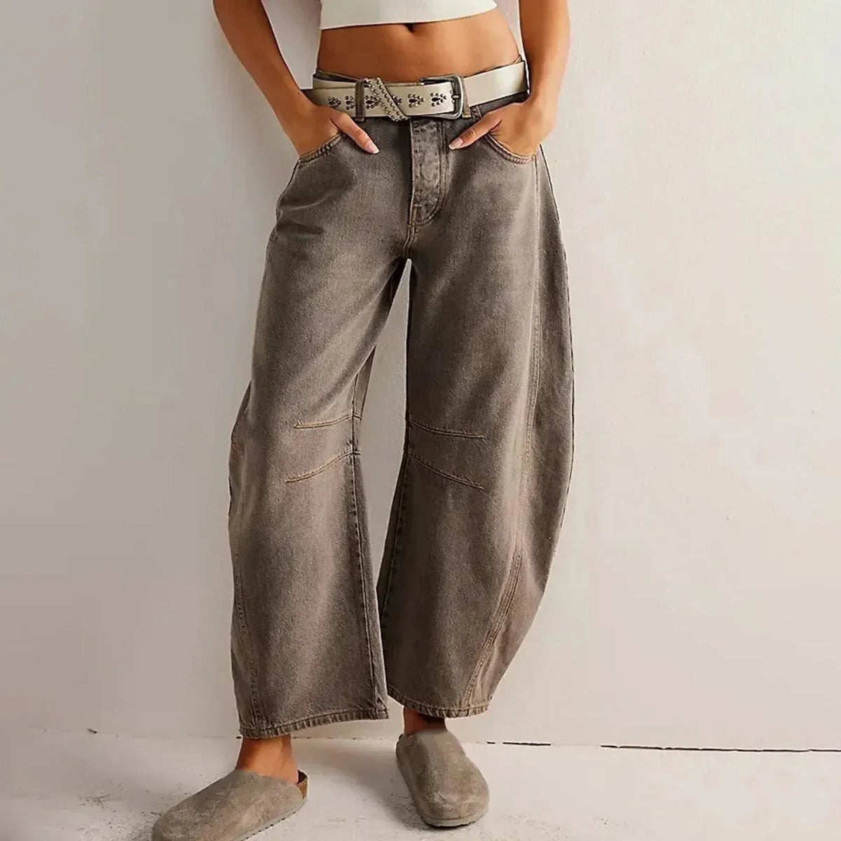 Valdena Cotton Wide-Leg Pants