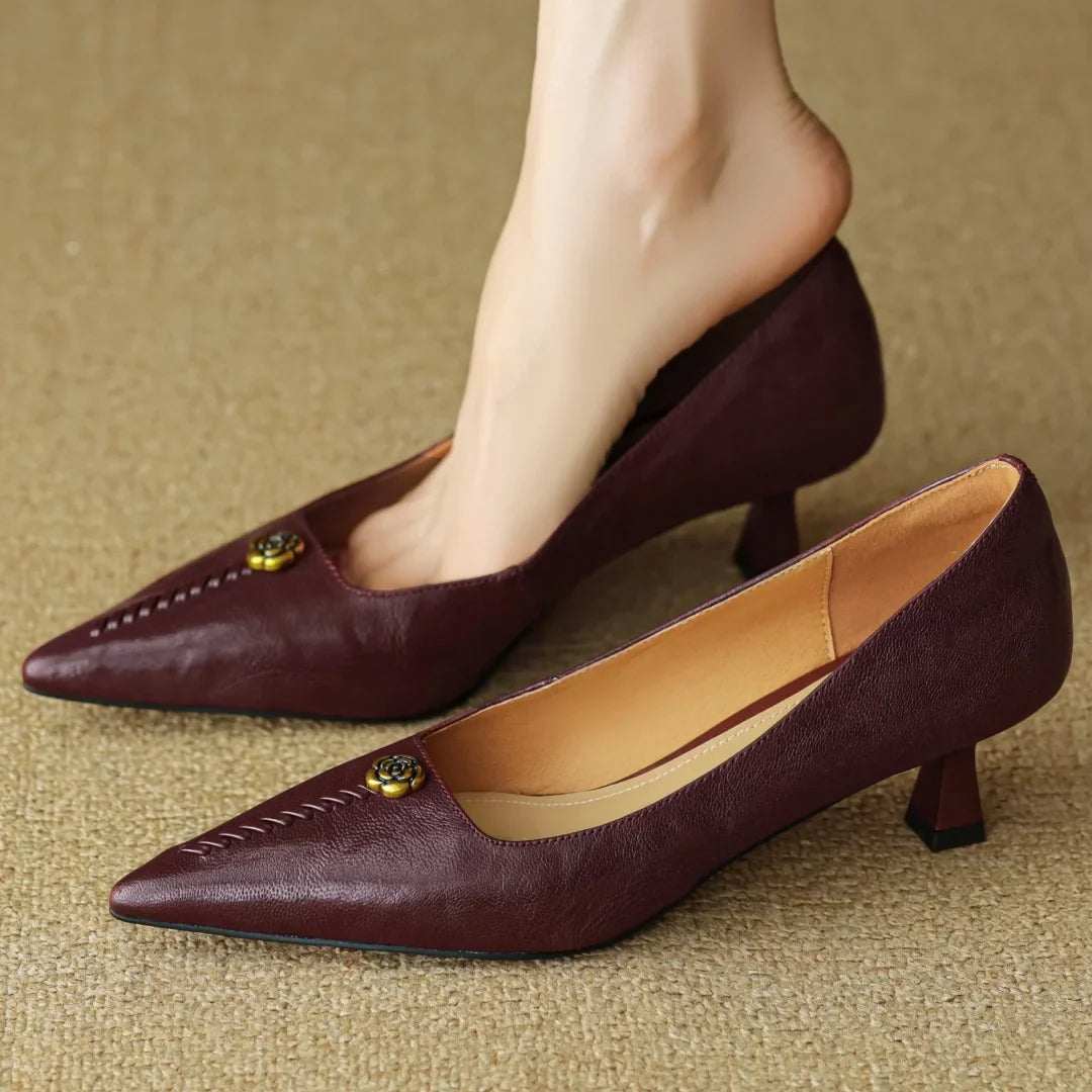 Mary Ann Leather Heels