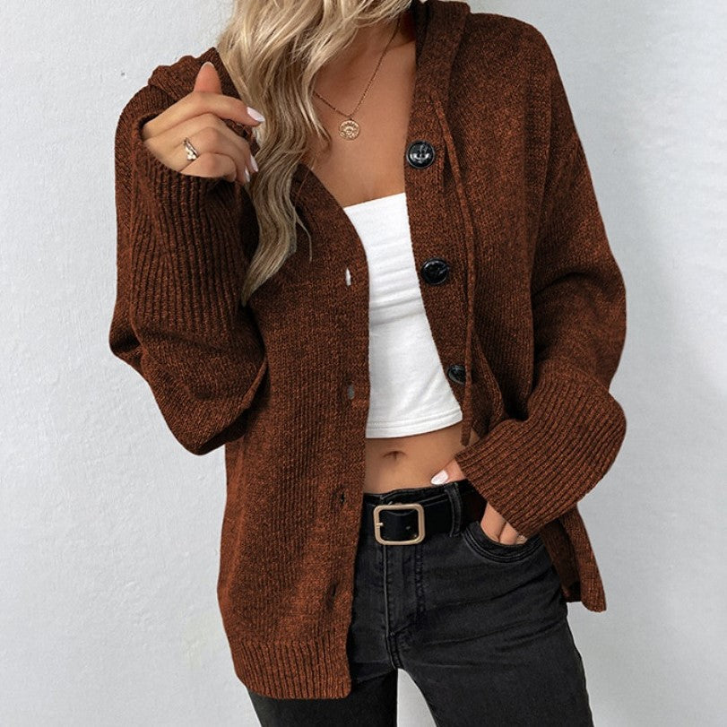 Women's Ribbed Knit Cardigan | Button-Front Winter Layer