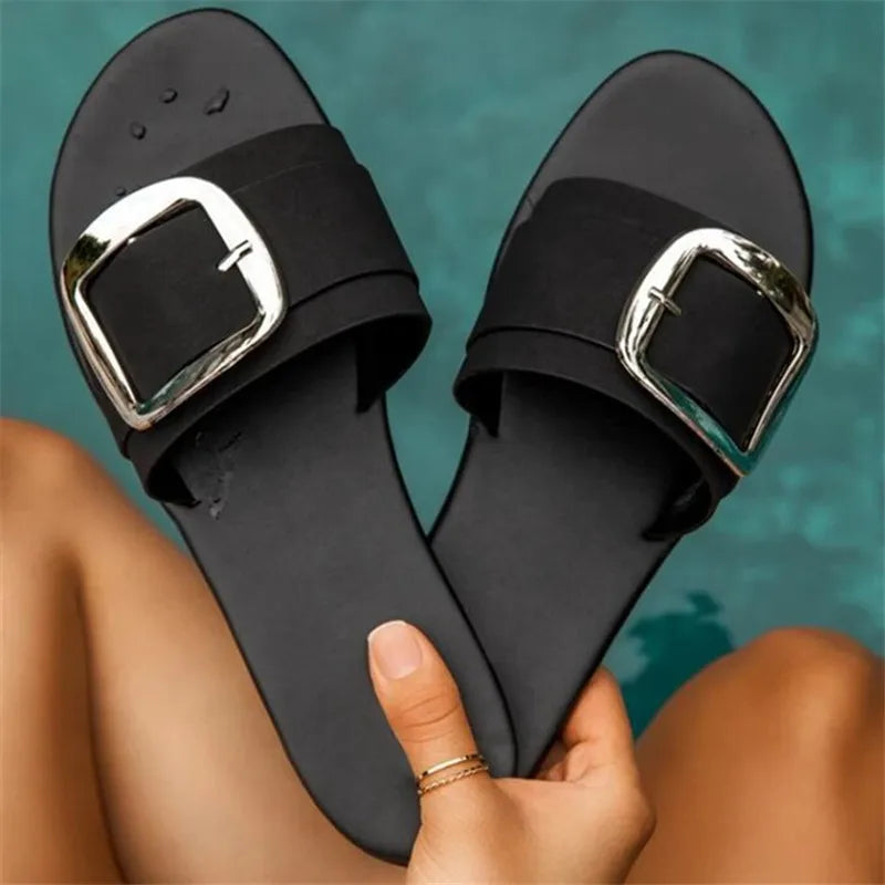 Soleil™ Luxe Buckle Slides