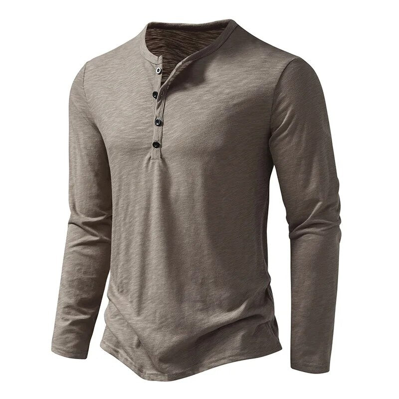 Men’s Long Sleeve Henley Shirt