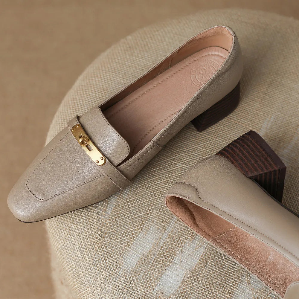 Aveline Genuine Leather Heels