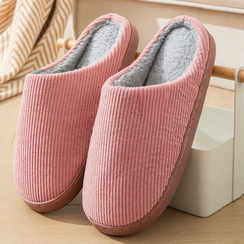 Women's Plush Memory Foam Slippers | Non-Slip Indoor House Shoes