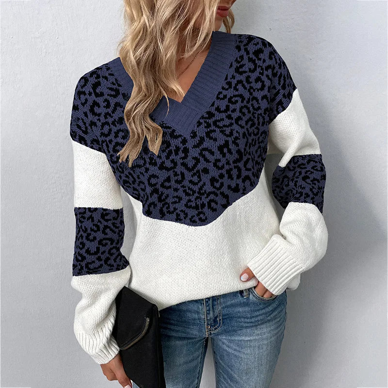 Josephine | V-neck Leopard Sweater
