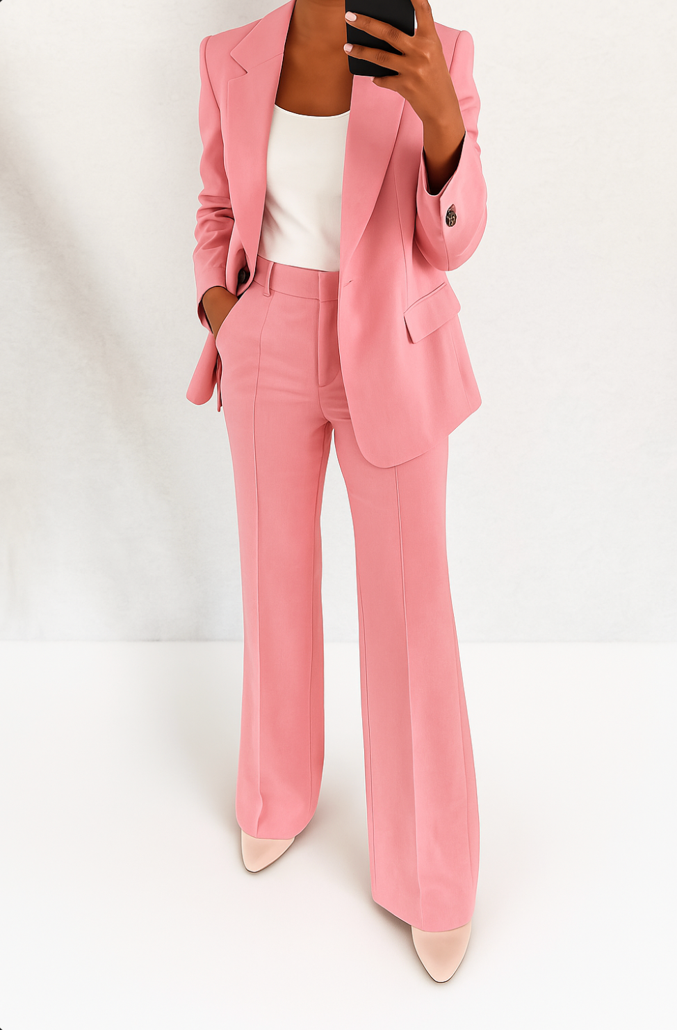 Women's Tailored Blazer and Trouser Suit Set