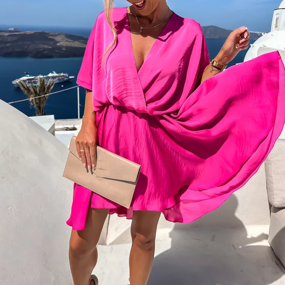 Women's Sleeveless Mini Dress | Streamlined Short-Length Silhouette, Smooth Relaxed Everyday Fit | Multiple Colors