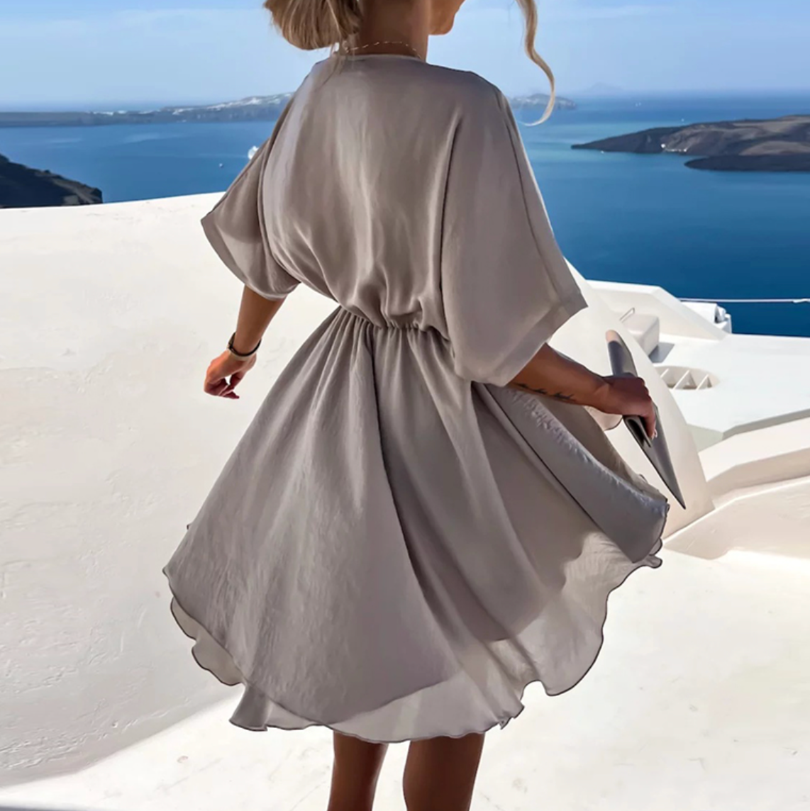Women's Sleeveless Mini Dress | Streamlined Short-Length Silhouette, Smooth Relaxed Everyday Fit | Multiple Colors