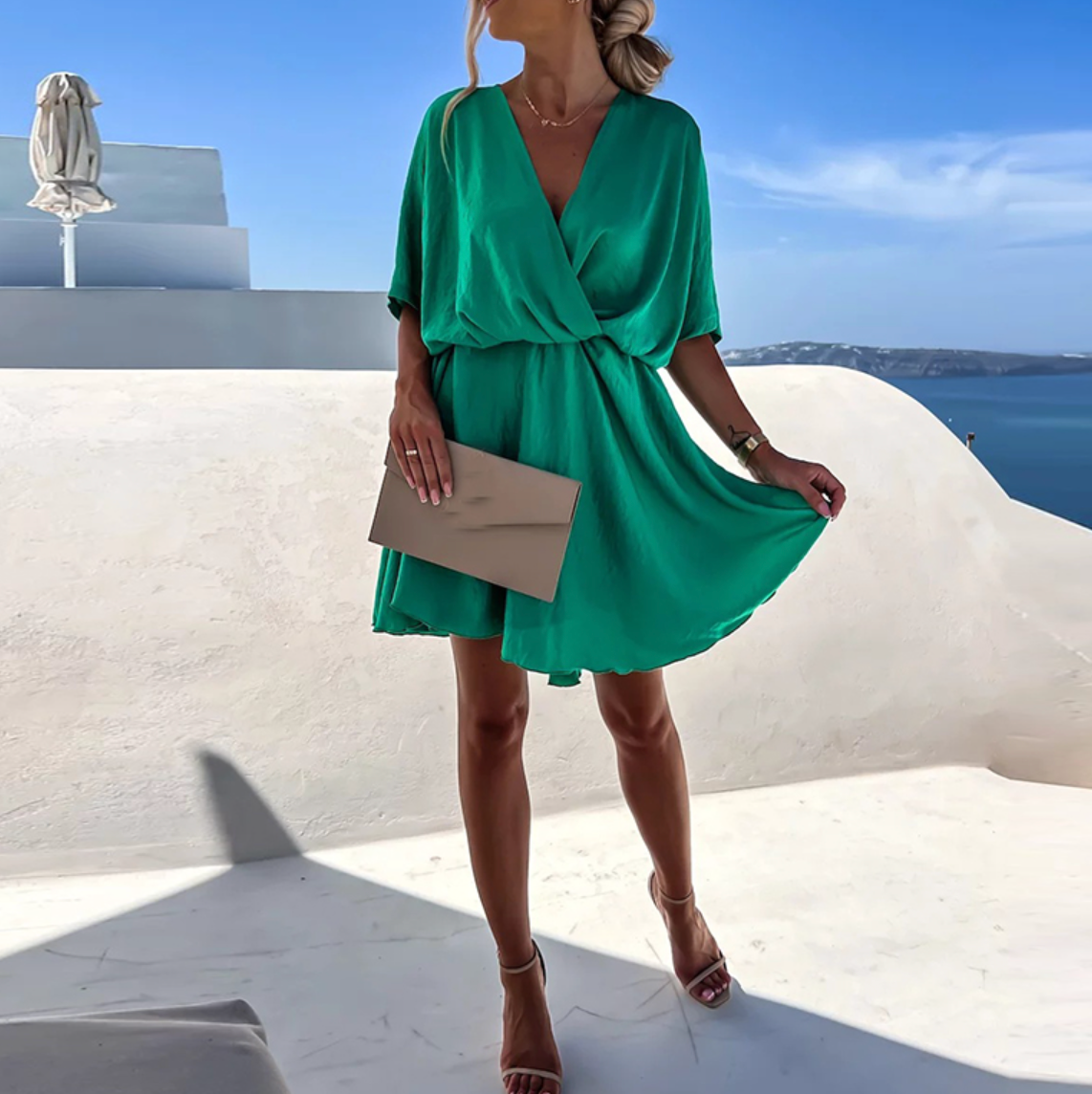 Women's Sleeveless Mini Dress | Streamlined Short-Length Silhouette, Smooth Relaxed Everyday Fit | Multiple Colors