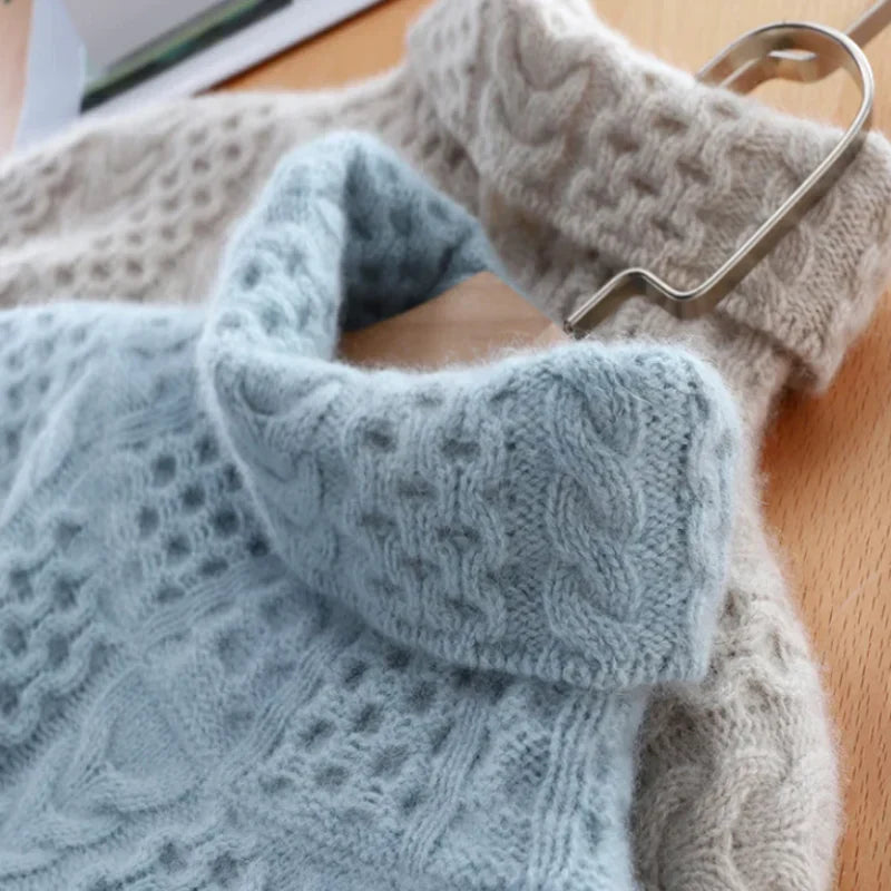 Aveline Braided Turtleneck Sweater