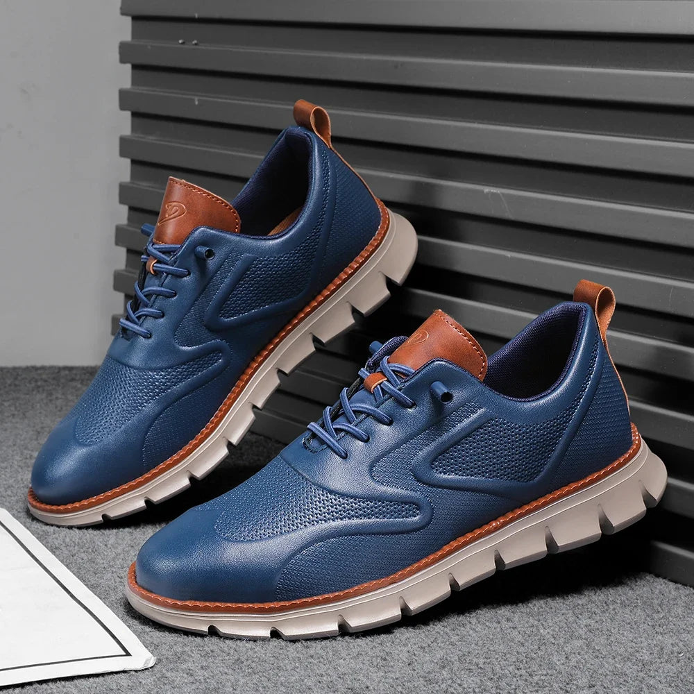 Crest Leather Sneakers