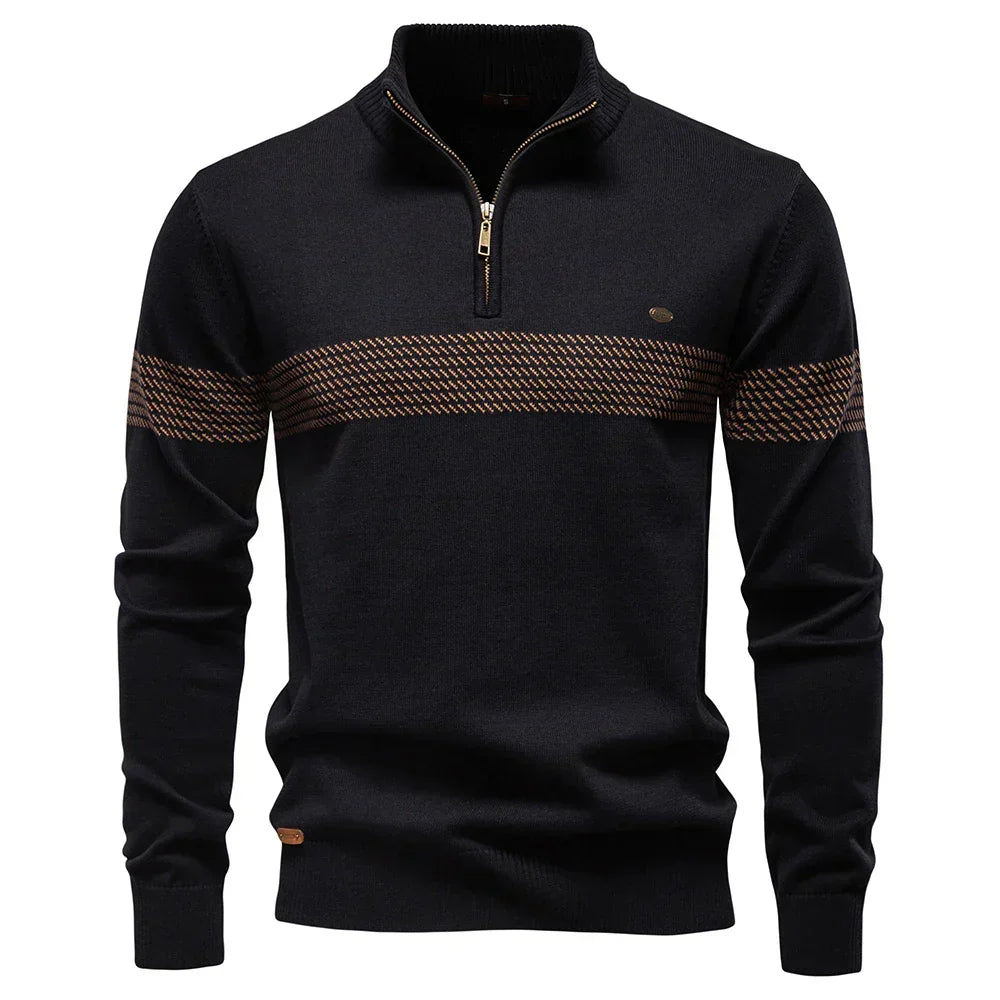 CLASSIC HALF-ZIP KNIT SWEATER FOR MEN