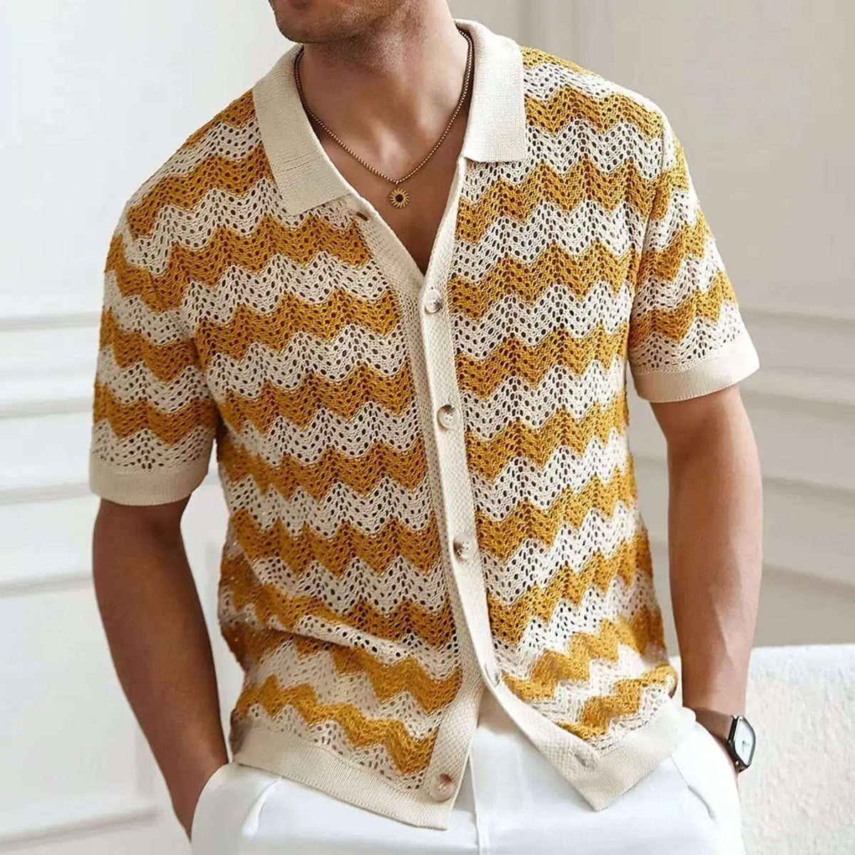 Palmero Knit Button Up