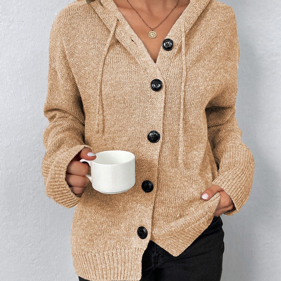 Women's Ribbed Knit Cardigan | Button-Front Winter Layer