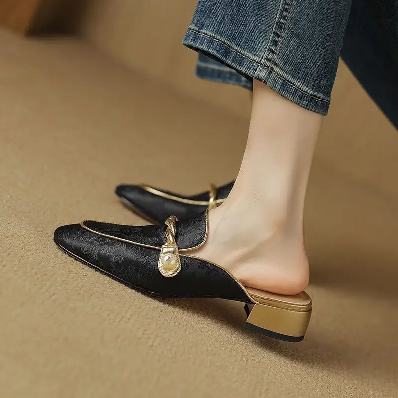 Florence Satin Mules