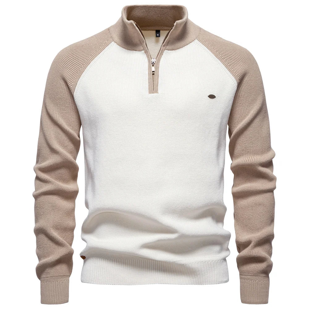QUARTER ZIP SWEATER FOR MEN