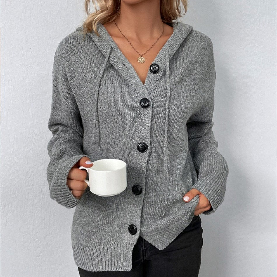 Women's Ribbed Knit Cardigan | Button-Front Winter Layer