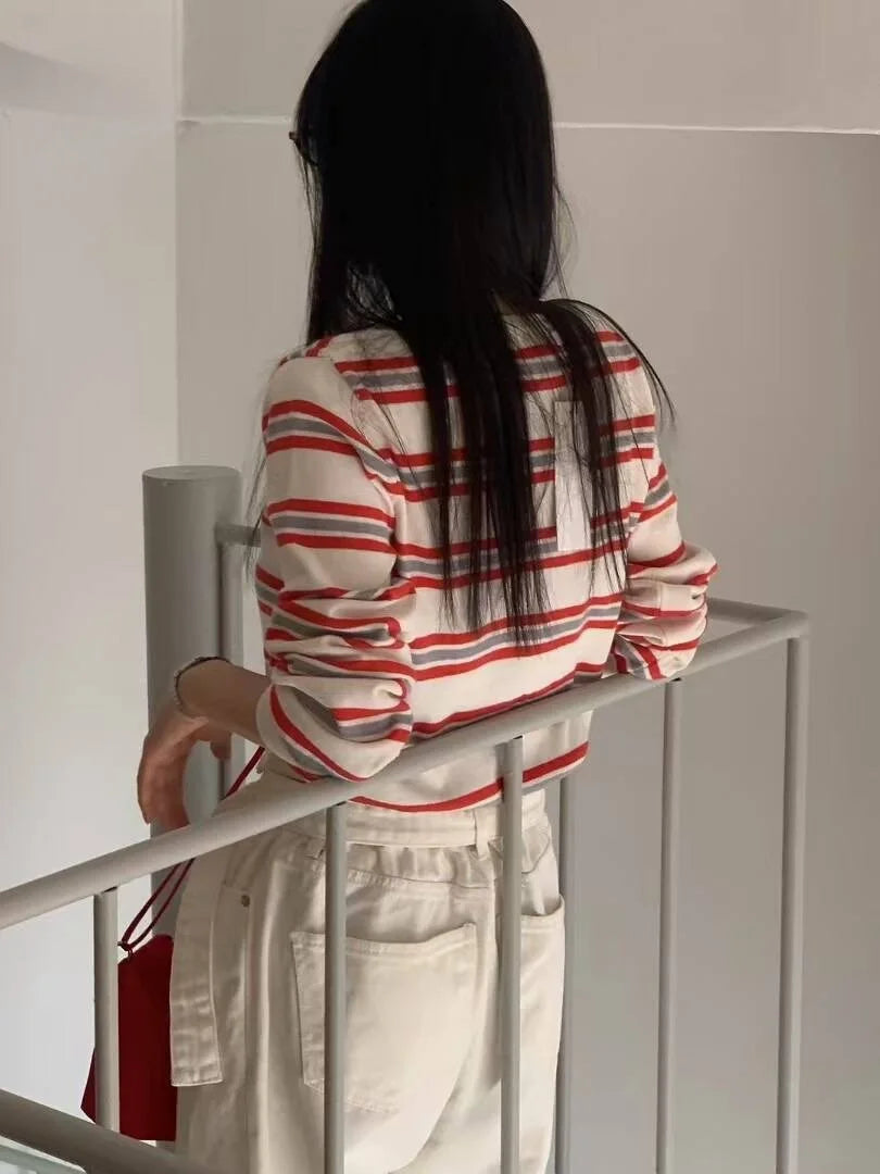 Portella Striped Knit Cardigan