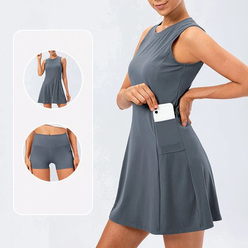 Aloura Athleisure Tennis Dress