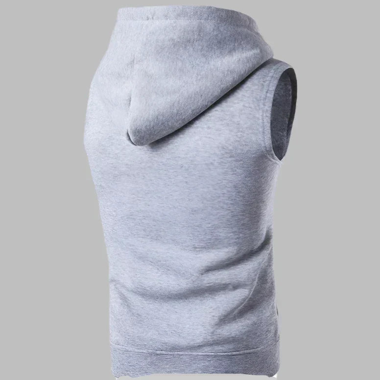 Men's Zip Up Sleeveless Hoodie Vest