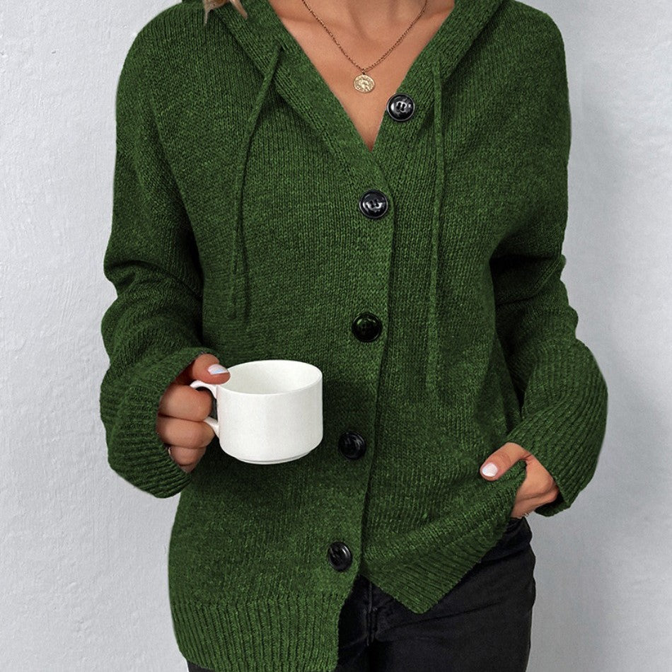 Women's Ribbed Knit Cardigan | Button-Front Winter Layer